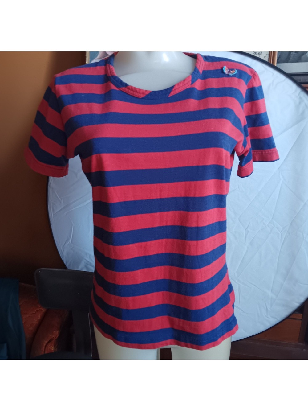 Striped Butterfly True Vintage Medium T-shirt Single Stitch 1970's Patch boho